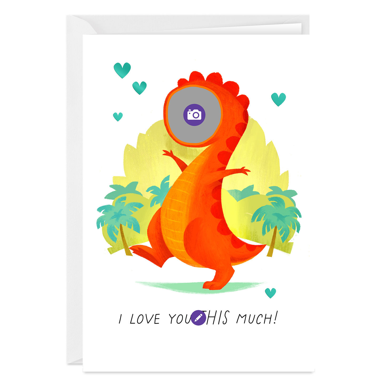Personalized Fun Dinosaur Face Photo Card for only USD 4.99 | Hallmark