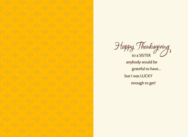 For My Sister Thanksgiving Card Greeting Cards Hallmark