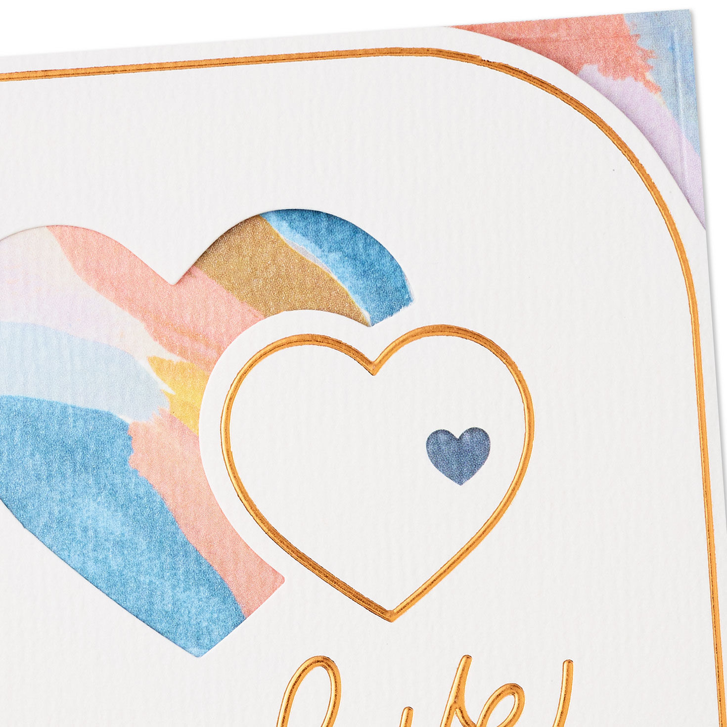 Pastel Hearts Anniversary Card Card Front Detail image number 4