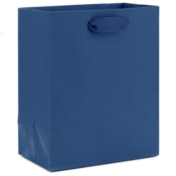 6.5" Navy Small Gift Bag, Navy, large image number 1