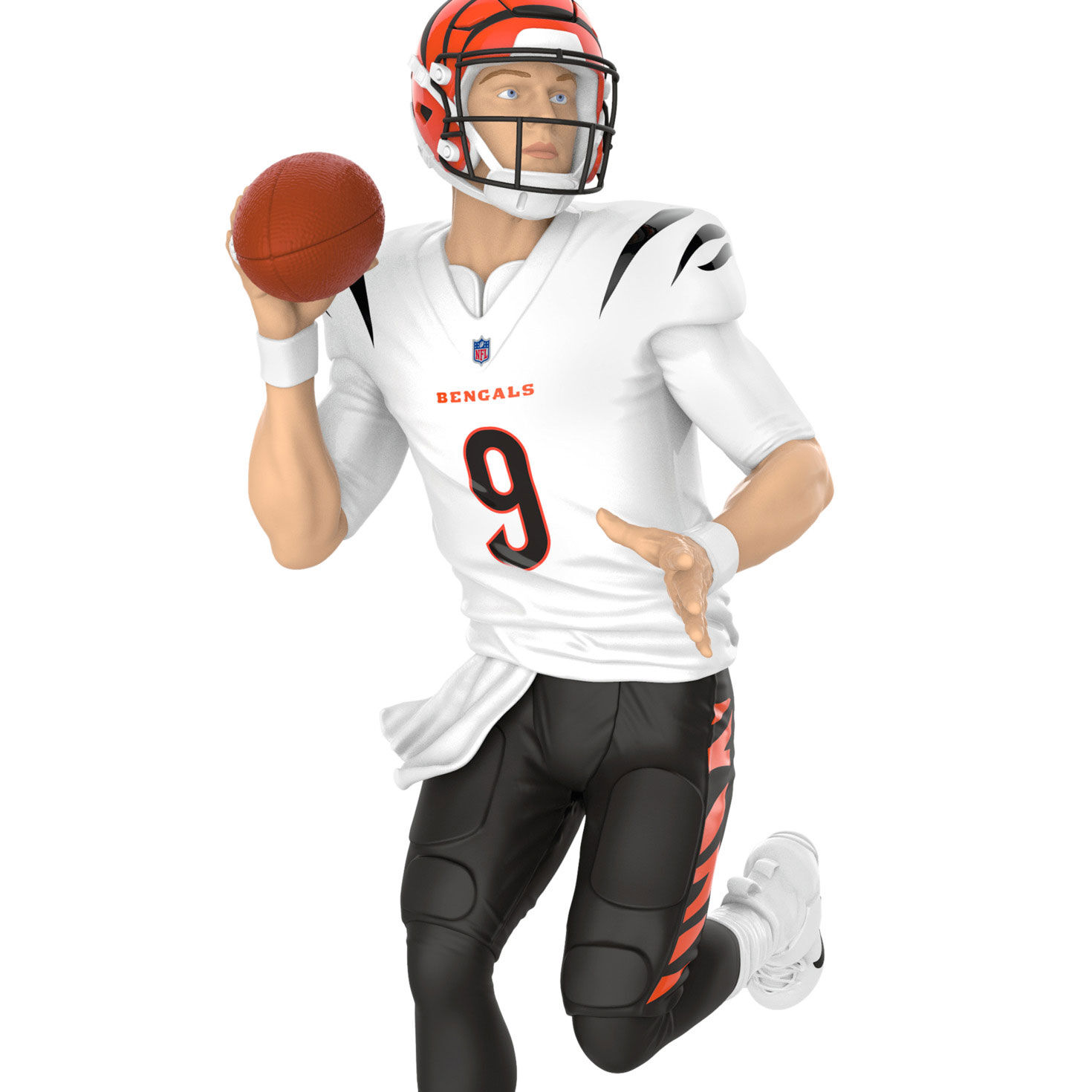 Cincinnati Bengals Joe Burrow Keepsake Ornament upclose view image number 5