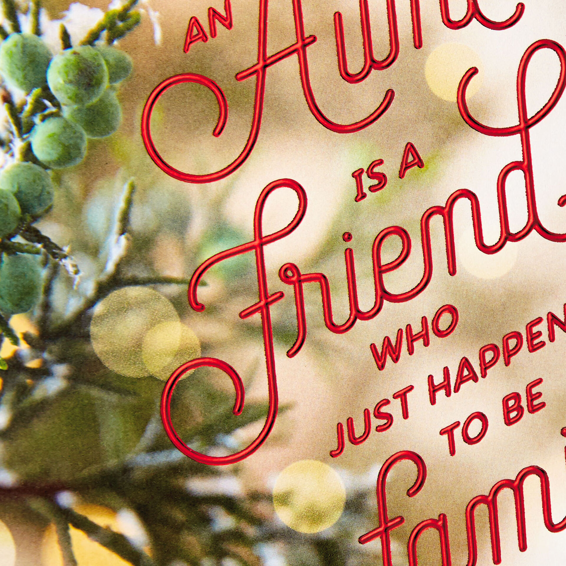 Friend And Family Christmas Card For Aunt Greeting Cards Hallmark