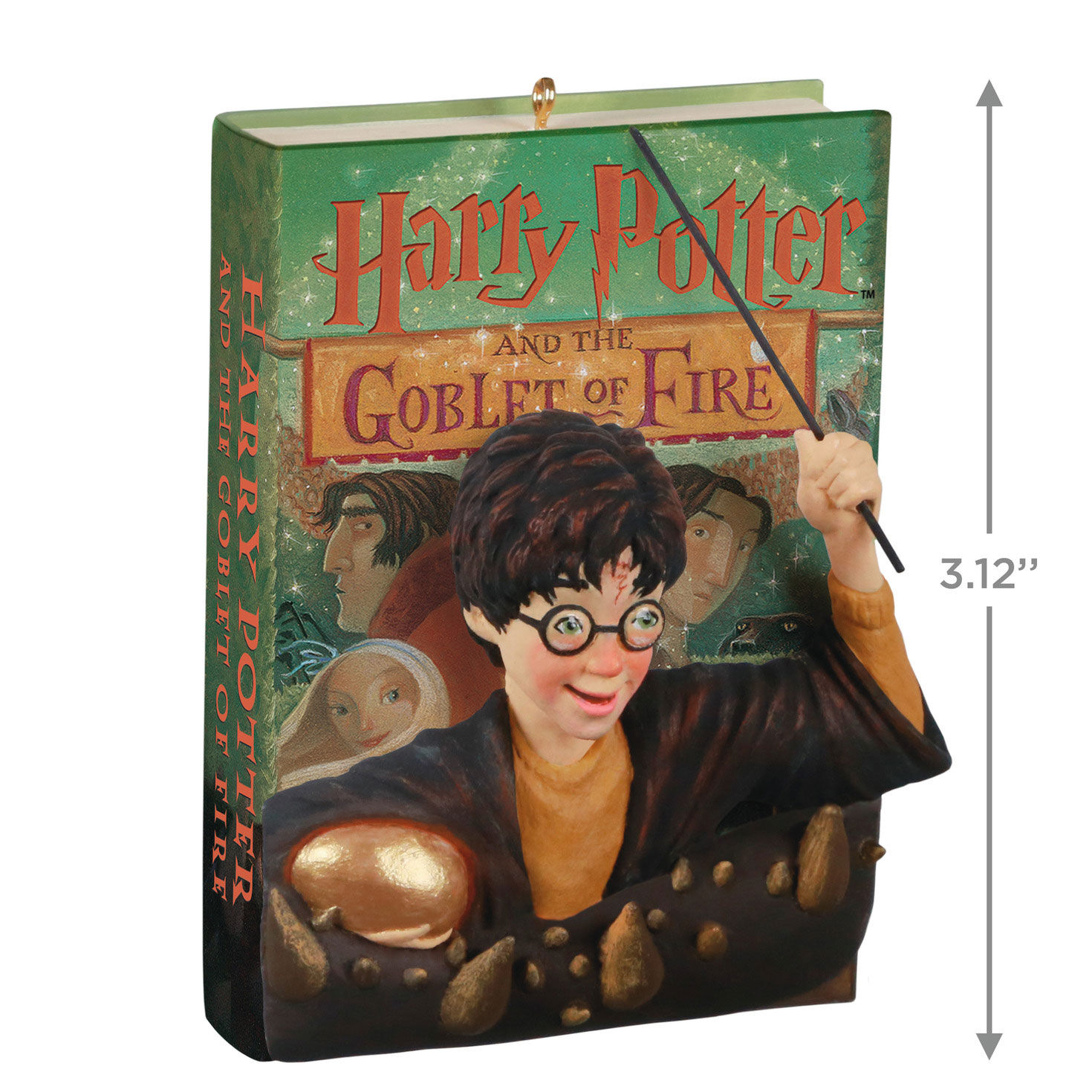 Harry Potter Goblet of Fire Book Keepsake Ornament measurement image number 3