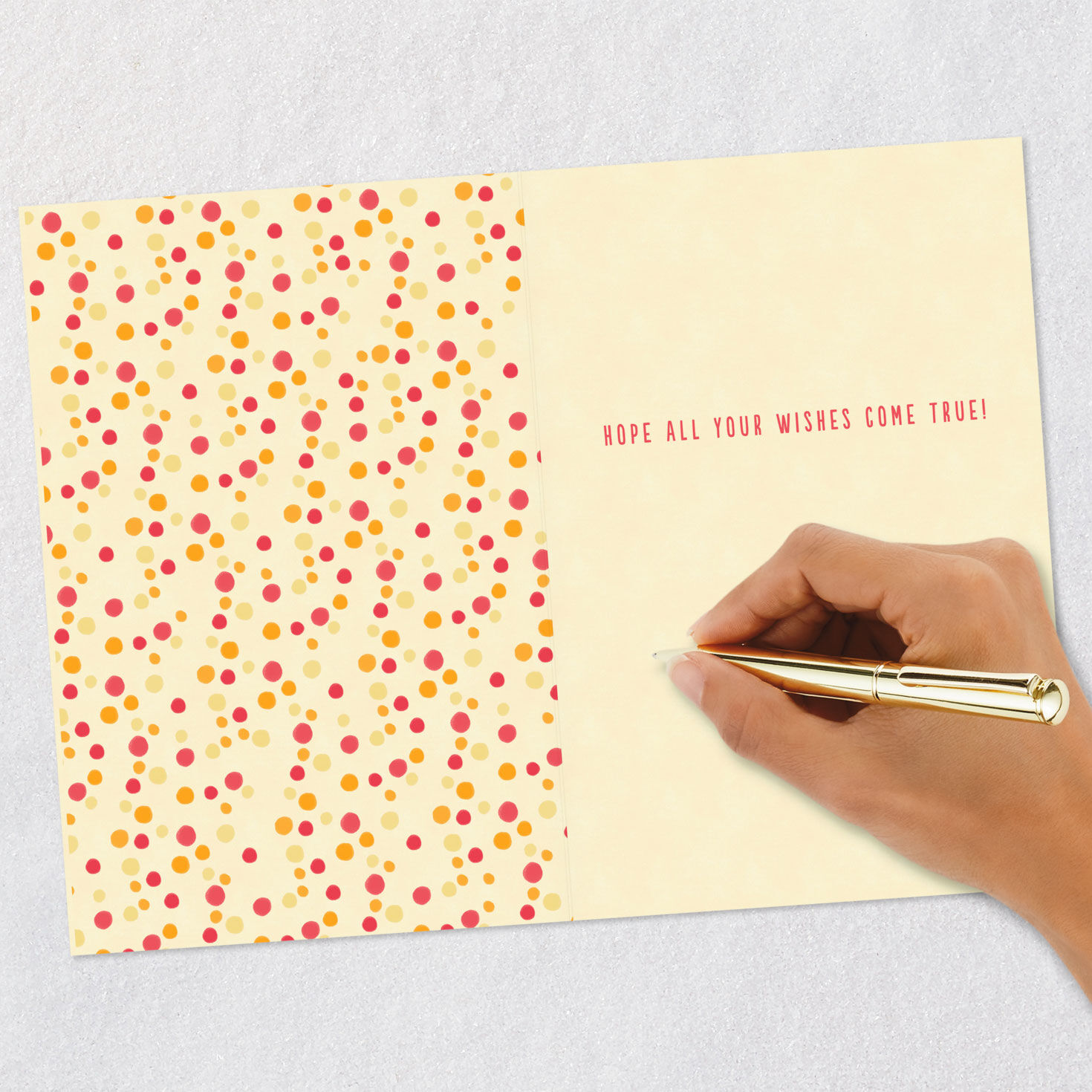 Cupcake With Candle and Confetti Happy Birthday Card Signing card image number 6