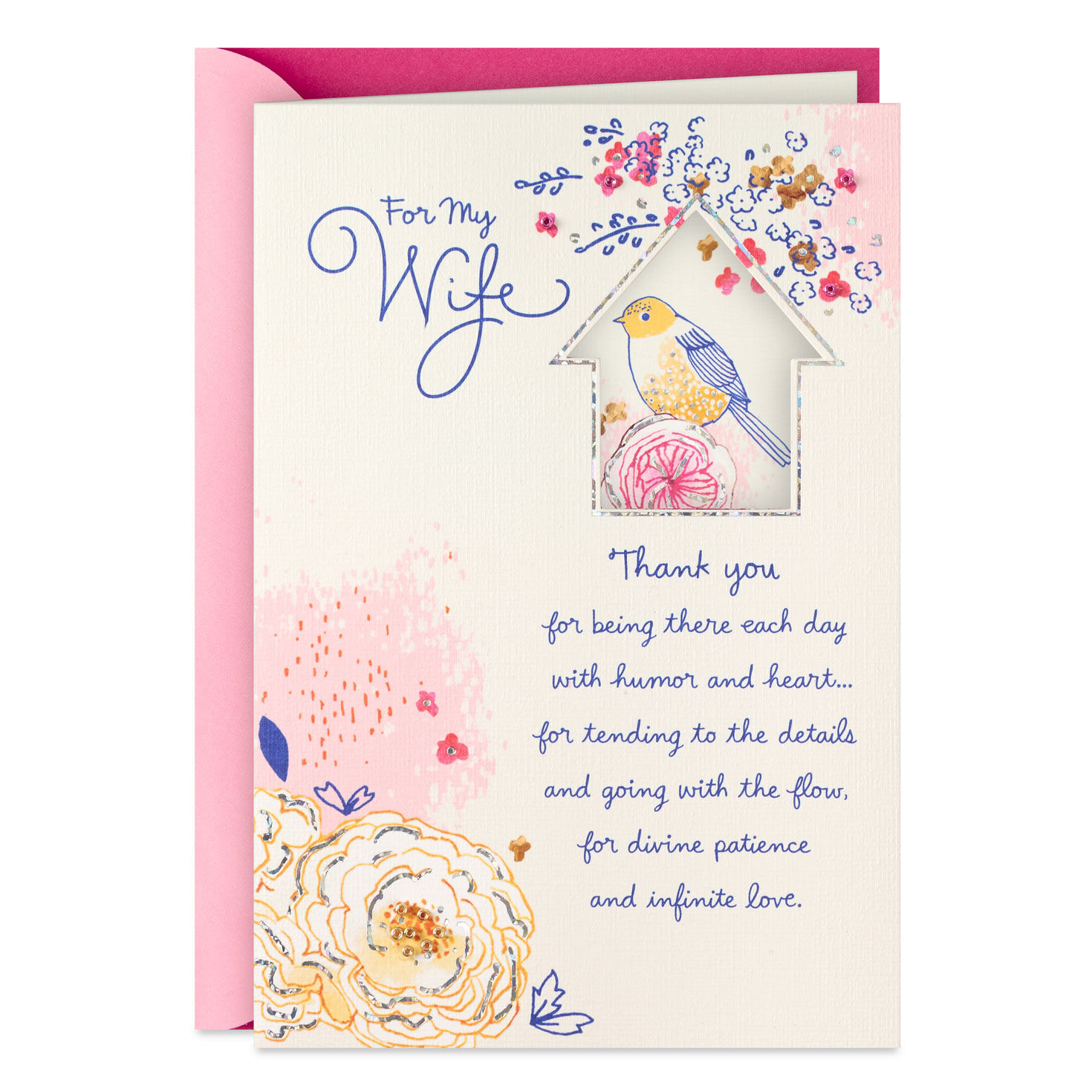 Humor, Heart and Infinite Love Mother's Day Card for Wife
