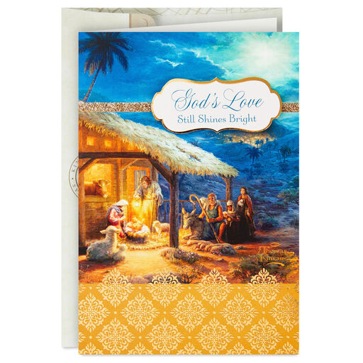 Thomas Kinkade Manger Scene Religious Boxed Christmas Cards, Pack of 12, 