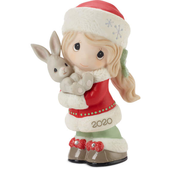Precious Moments Every Bunny Loves a Christmas Hug 2020 Girl Figurine, 5", , large image number 1