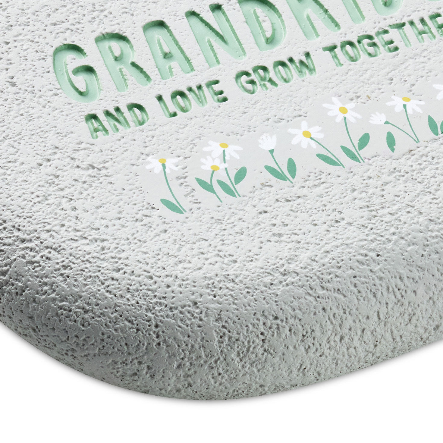 Garden Stone With Quote About Grandkids upclose view image number 4