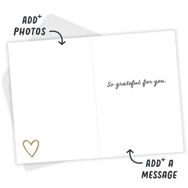 Gold Heart Custom Love Card, , large image number 4