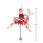 Pull-String Reindeer With Santa Wood Ornament, , large image number 3
