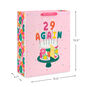 15.5" 29 Again Cake and Candles Extra-Large Birthday Gift Bag, , large image number 3