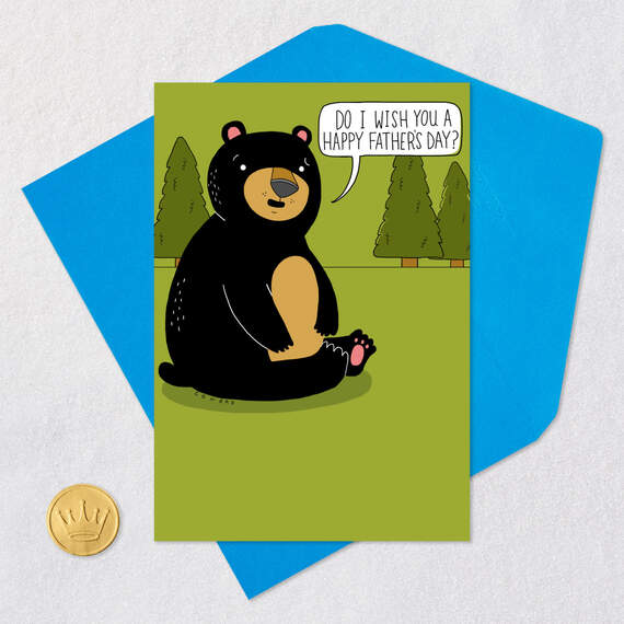 Bear Crap and Happy Wishes Funny Father's Day Card, , large image number 5