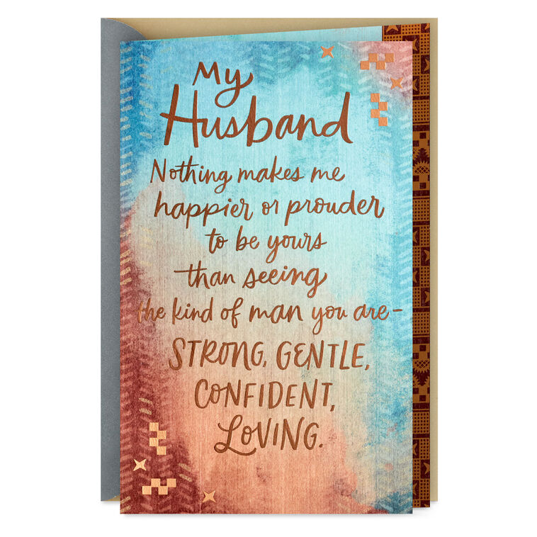 Strong, Gentle, Confident Anniversary Card for Husband