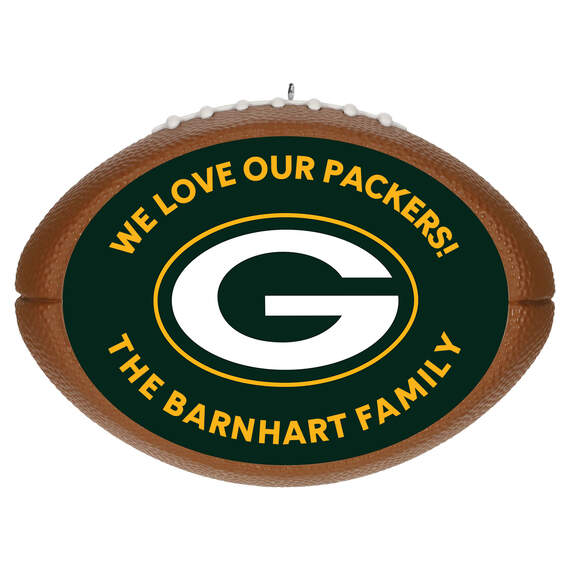 NFL Football Green Bay Packers Text Personalized Ornament, , large image number 1