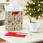 Holly and Berries on Kraft Small Holiday Gift Bag In use image number 2