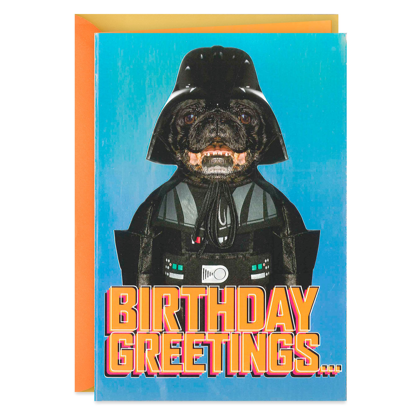 Star Wars Darth Vader Dog Birthday Card
