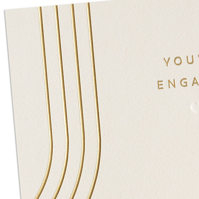 Gold Arches on Ivory Signature Engagement Card Card Front Detail image number 5