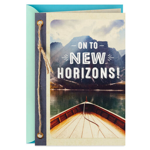 On to New Horizons New Job Congratulations Card, 