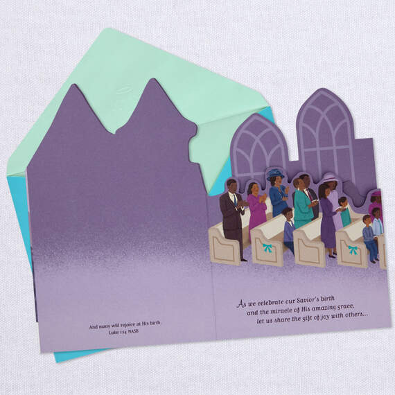 Rejoice Church Choir Religious Christmas Card, , large image number 3