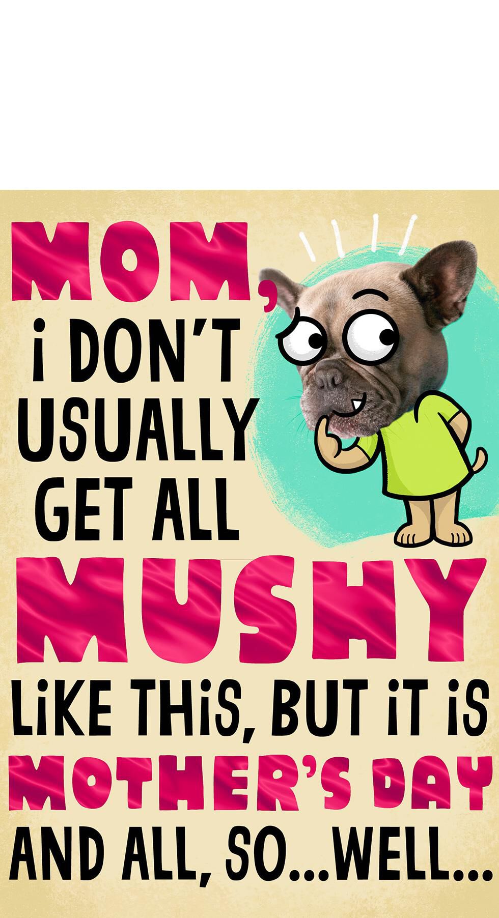 Funny Dog High Five Mother's Day Card