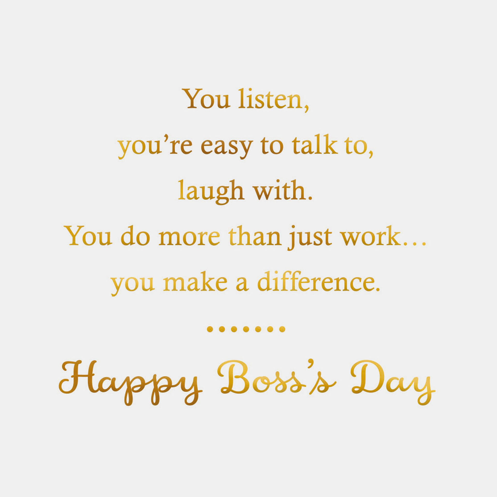 Gold Script You're the Best Boss's Day Card Greeting Cards Hallmark