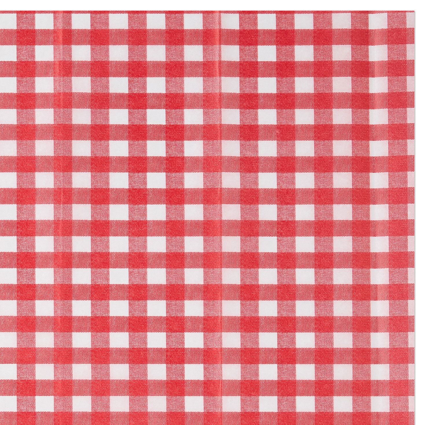 Red Gingham Santa Holiday Tissue Paper and Stickers upclose view image number 4