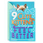 Cute Kittens Funny Get Well Card, , large image number 1