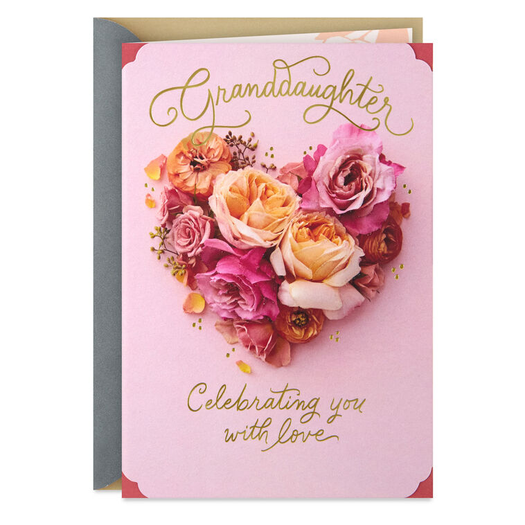 Celebrating You With Love Wedding Card for Granddaughter