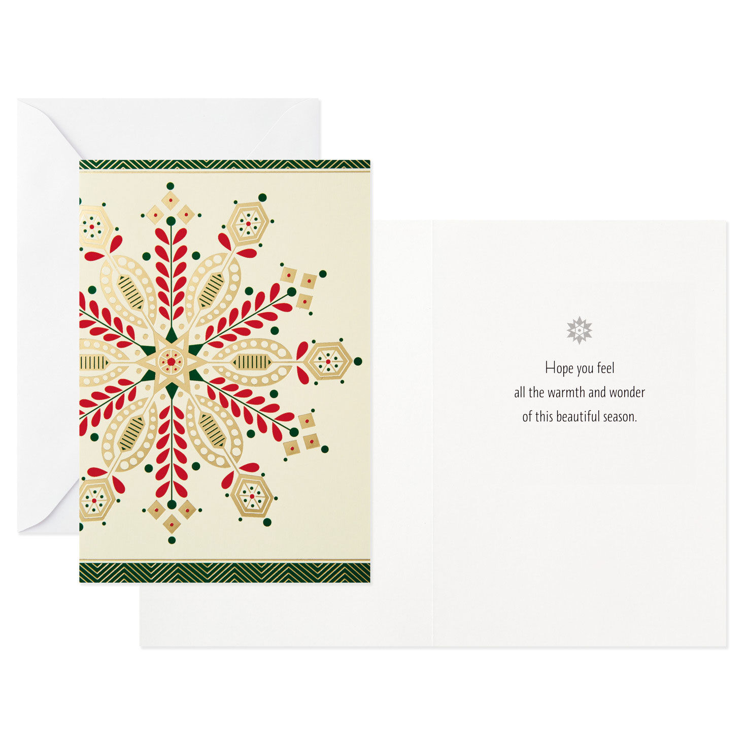 Geometric Designs Assorted Boxed Christmas Cards Card Front with Sentiment image number 5