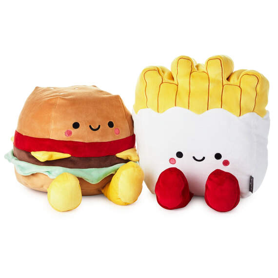 Large Better Together Burger and Fries Magnetic Plush, 10.25", , large image number 1