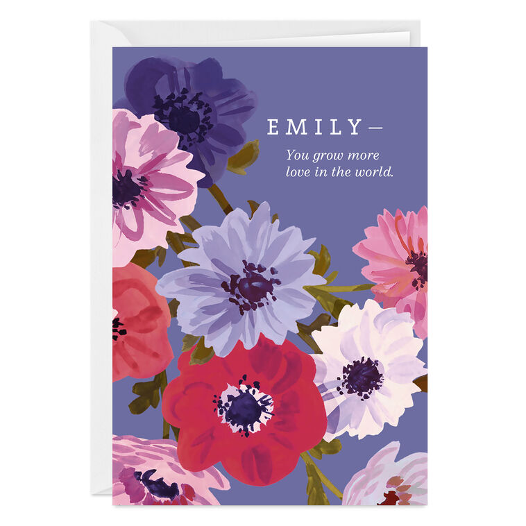 Personalized Pretty Florals Card