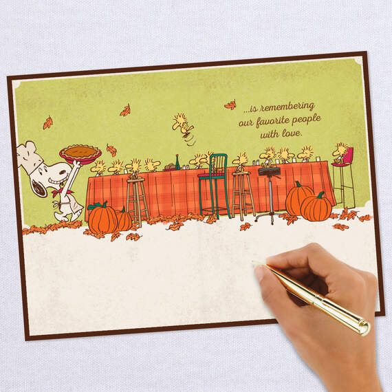Peanuts® Snoopy Sharing the Love Cute Thanksgiving Card, , large image number 6