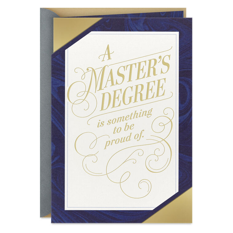 Be Proud Master's Degree Graduation Card