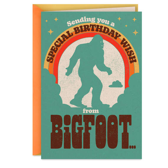 Bigfoot Funny Musical Birthday Card