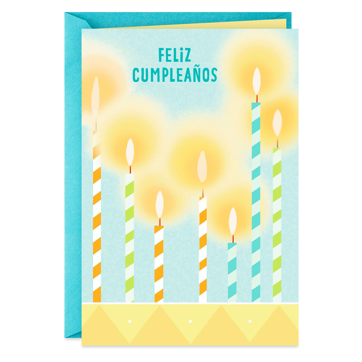 Birthday Candles Religious SpanishLanguage Birthday Card Greeting