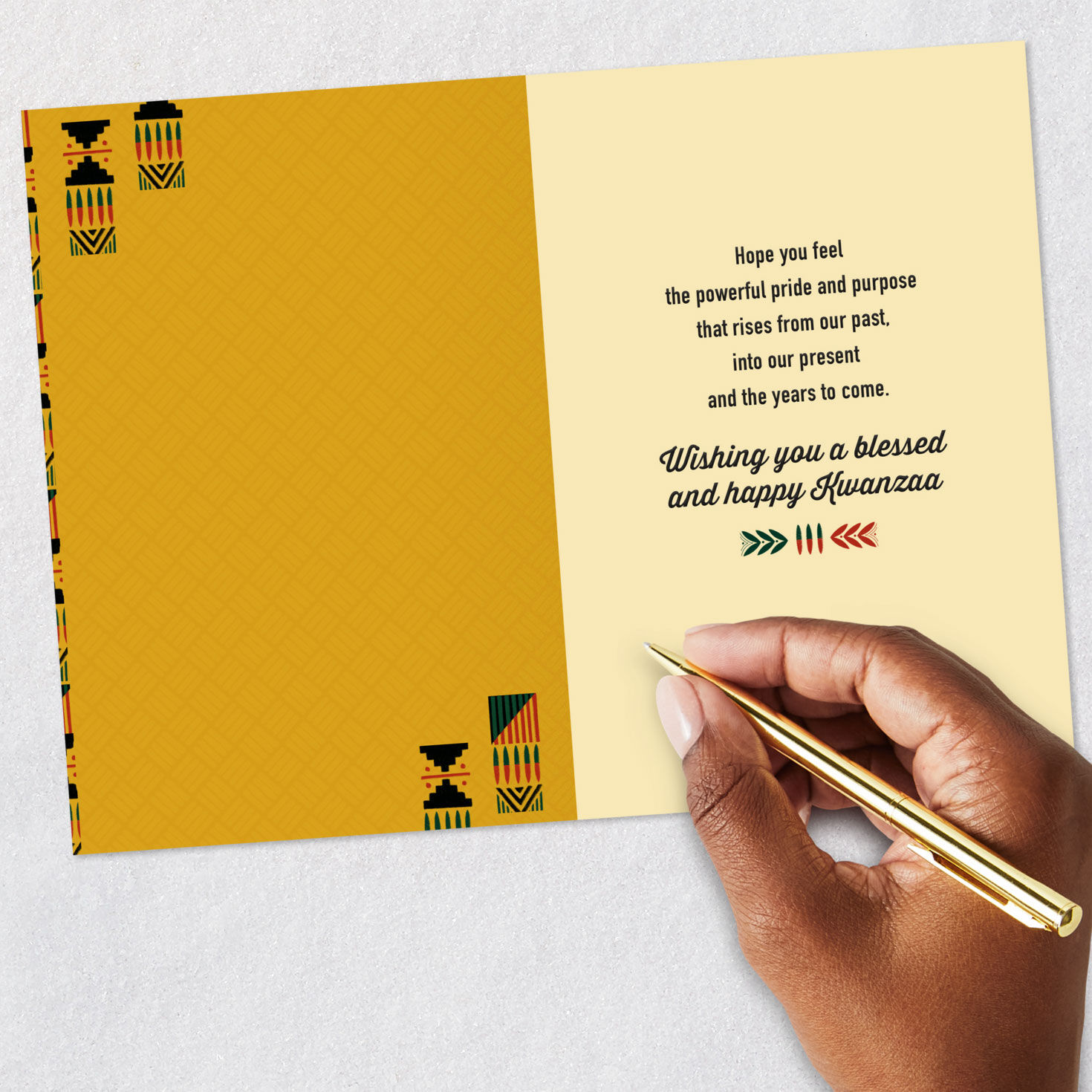Kinara With Candles Kwanzaa Card Signing card image number 6