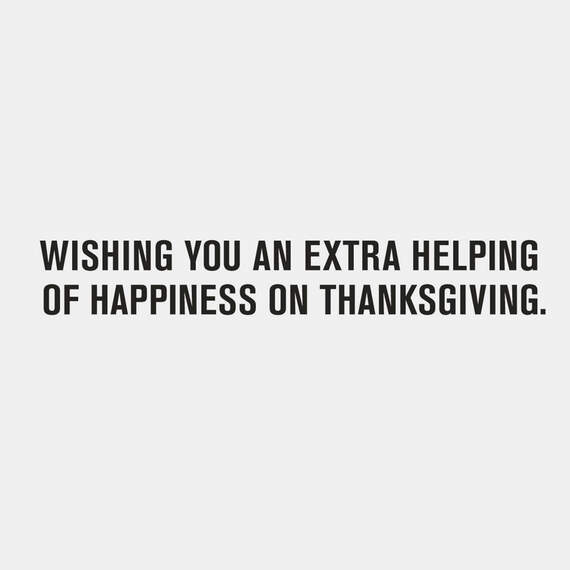 Extra Helping of Happiness Funny Thanksgiving Card, , large image number 2