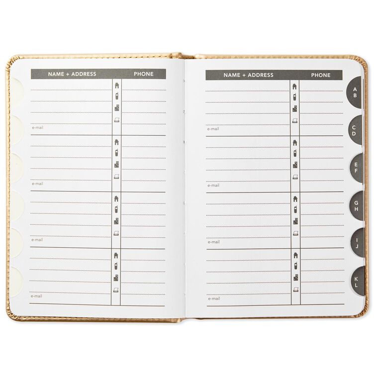 Satin Gold Address Book, , large image number 3