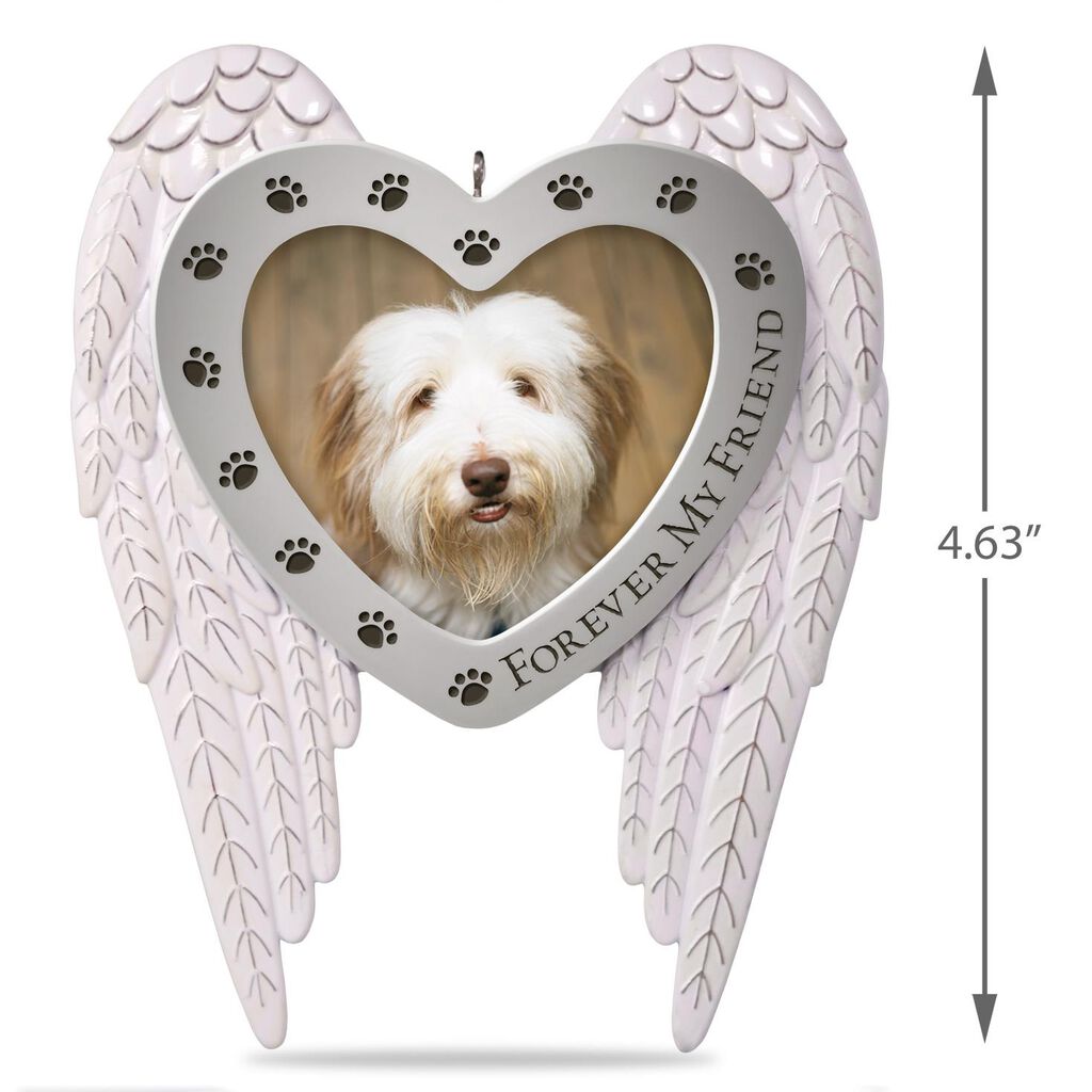 Forever My Friend Pet Memorial Metal Photo Ornament Keepsake Forever My Friend Pet Memorial Metal Photo Ornament