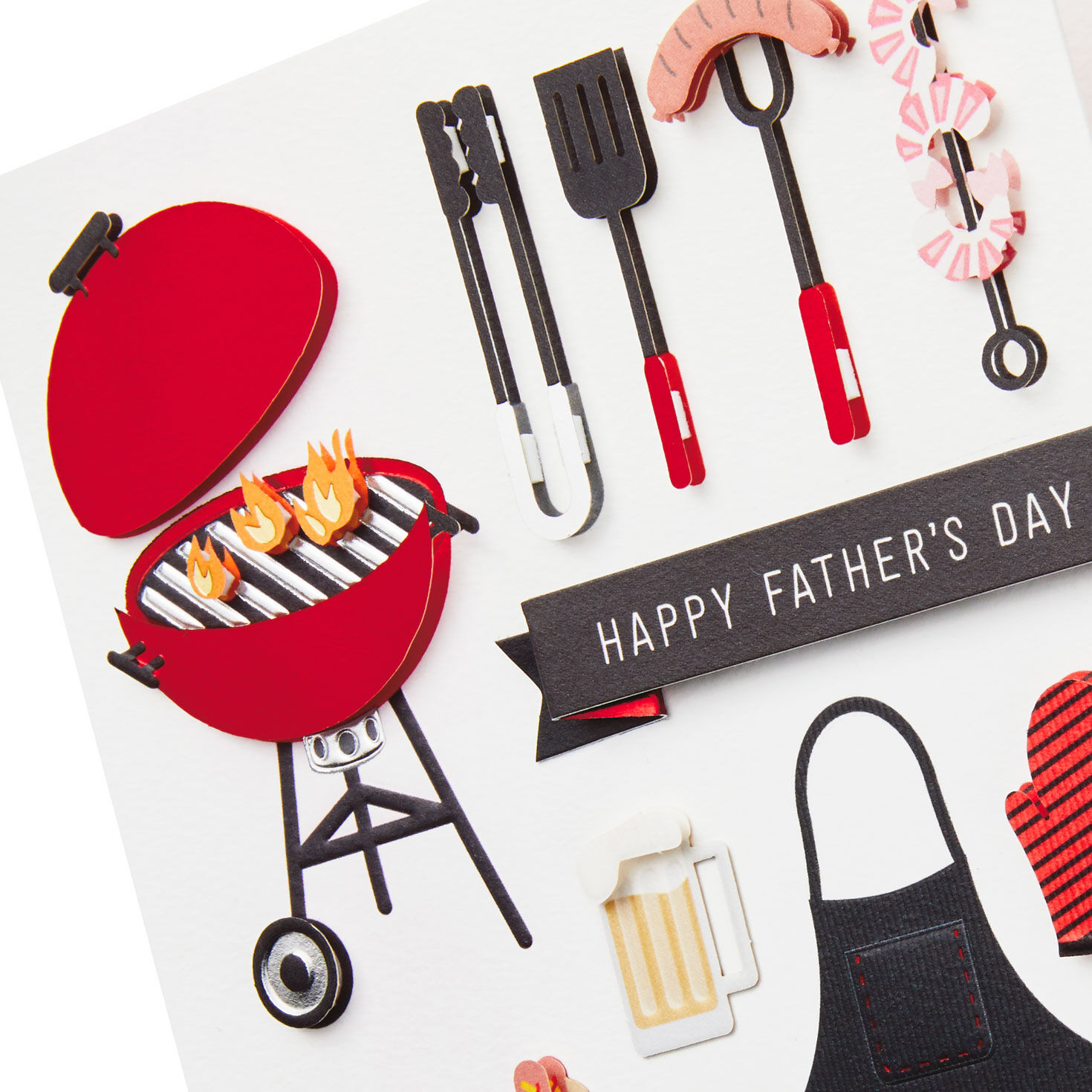 Grilling and Barbecue Collage Father's Day Card Card Cover Detail image number 4