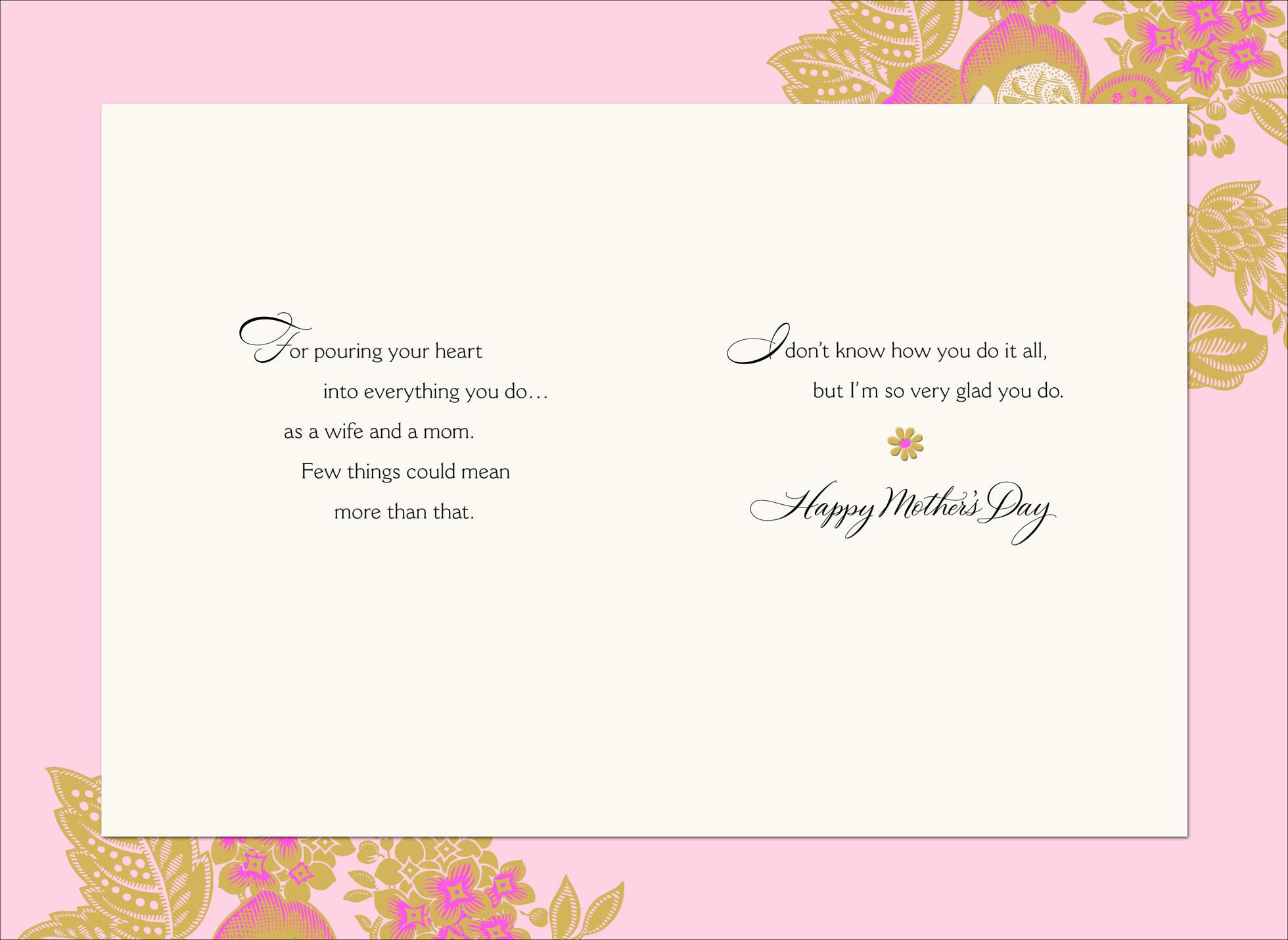 Thank You, My Love Mother's Day Card for Wife