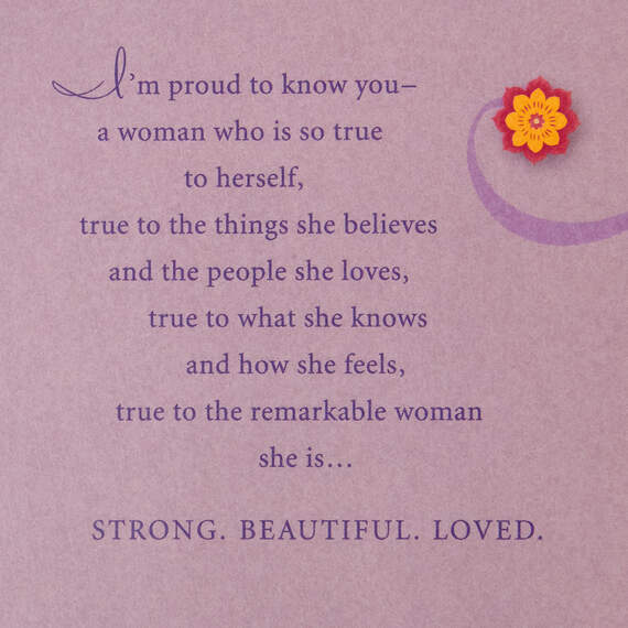 Strong, Beautiful, Loved Woman Birthday Card, , large image number 2
