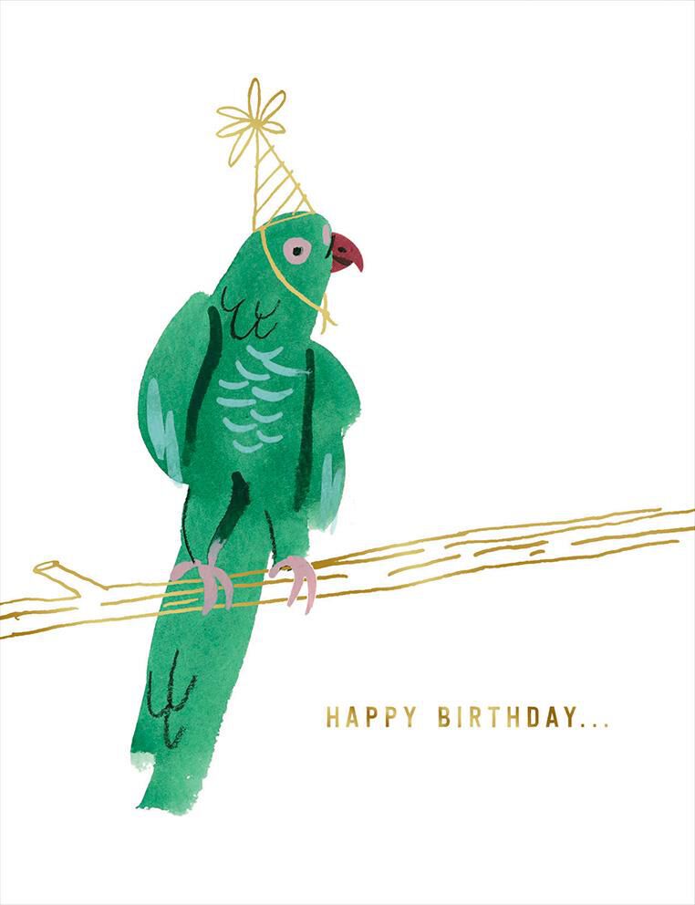 Party Parrot Birthday Card