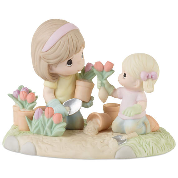 Precious Moments a Mother’s Love Makes a Garden Grow Figurine, 4.4"