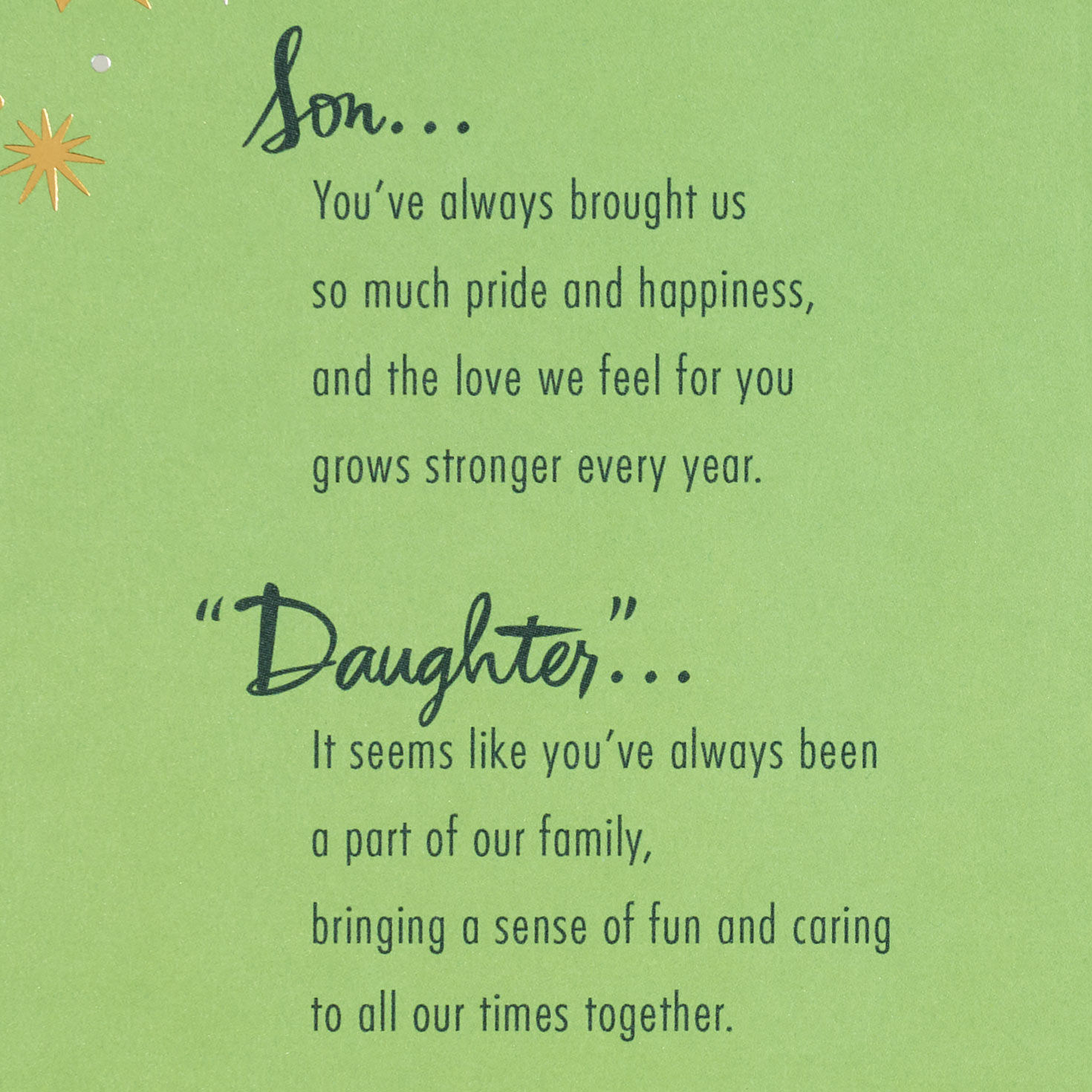 Festive Botanicals Son and Daughter-in-Law Christmas Card Sentiment image number 2