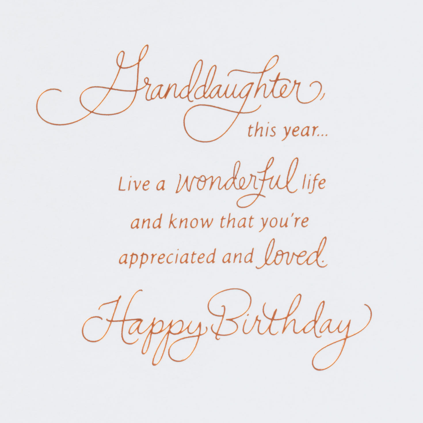 Pink and Blue Floral Granddaughter Birthday Card sentiment image number 3