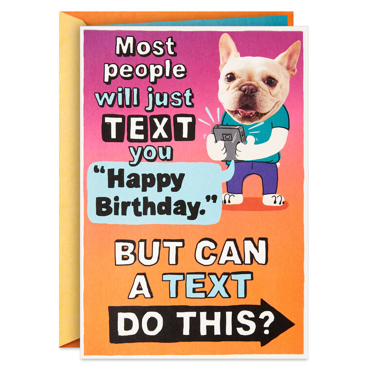Armpit Farting Bulldog Funny Pop-Up Birthday Card