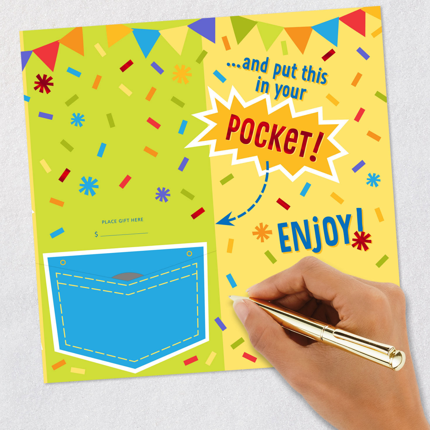 Put this in Your Pocket Money Holder Birthday Card for Kids, , large image number 7
