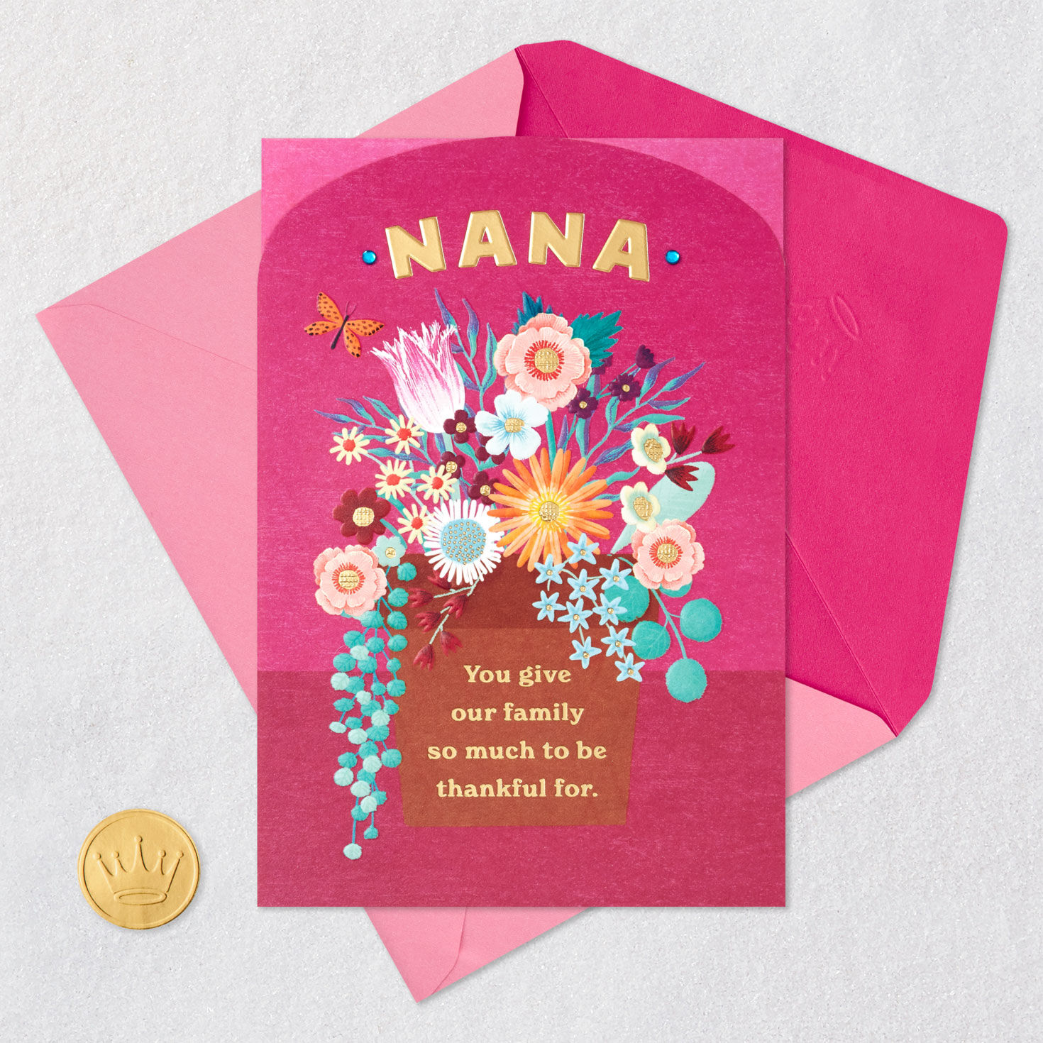 Butterfly and Flowers Nana Mother's Day Card  image number 6