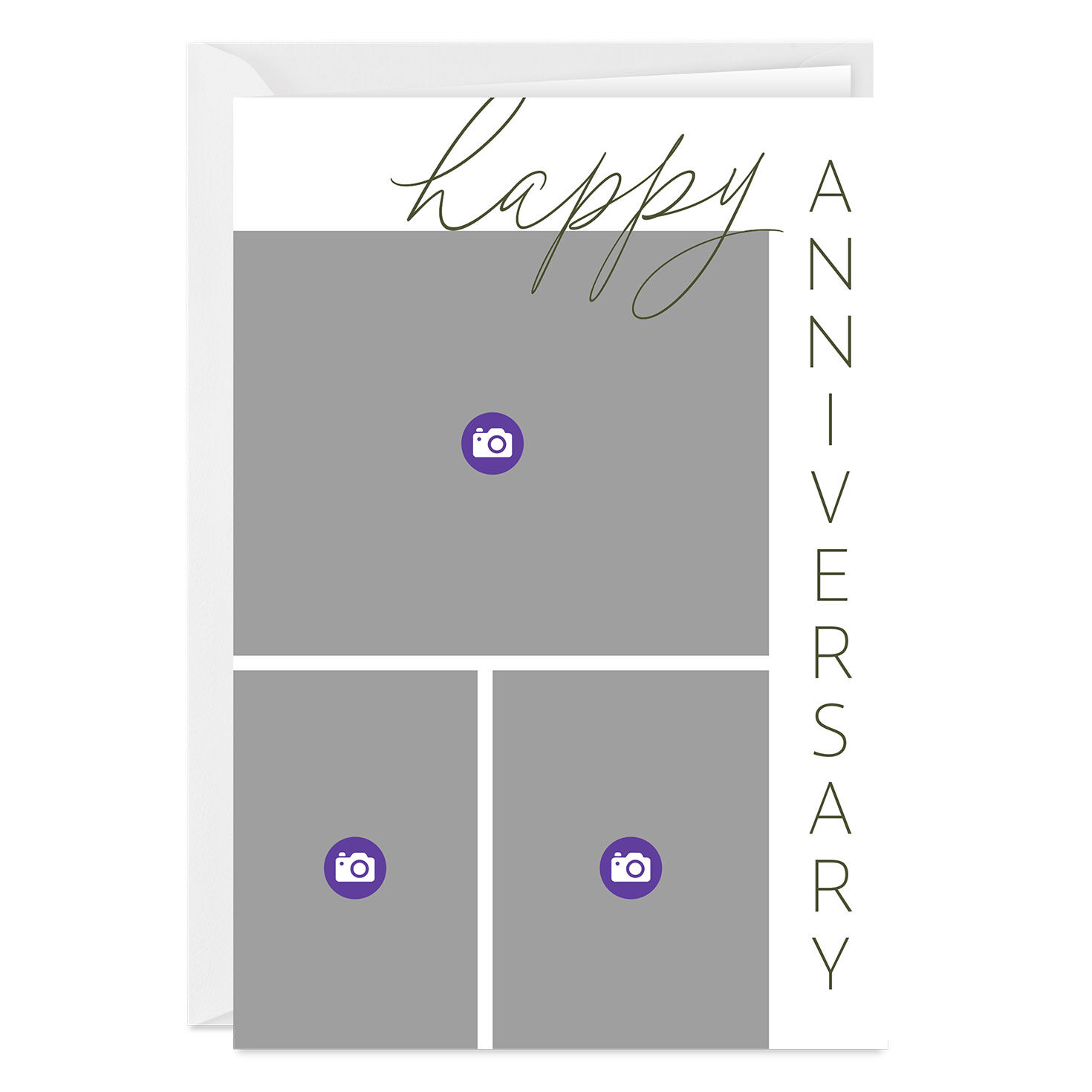 Memories and Love Personalized Anniversary Card Card Front indicating personalization image number 3